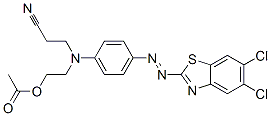 CAS#: 33979-43-0, 2-[2-Cyanoethyl-[4-[(5,6-Dichloro-1,3-Benzothiazol-2-Yl)Diazenyl]Phenyl]Amino]Ethyl Acetate