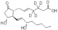 CAS 登录号:34210-10-1, (5Z,11alpha,13E,15S)-11,15-二羟基-9-氧代(3,3,4,4-<sup>2</sup>H<sub>4</sub>)前列腺-5,13-二烯-1-酸