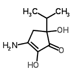 CAS 登录号：342616-73-3， 3-氨基-2,5-二羟基-5-异丙基-2-环戊烯-1-酮