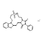 CAS#: 34328-00-2, Sodium 3-[2-[2-[3-(2-Hydroxyethyl)-5-Oxo-1-Phenyl-2-Thioxo-Imidazolidin-4-Ylidene]Ethylidene]-1,3-Benzoxazol-3-Yl]Propane-1-Sulfonate
