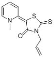 CAS 登录号：34330-15-9， 3-烯丙基-5-(1-甲基吡啶-2(1H)-亚基)绕丹宁
