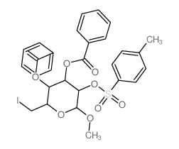 CAS#: 34340-09-5, [3-(Benzoyloxy)-2-(Iodomethyl)-6-Methoxy-5-(4-Methylphenyl)Sulfonyloxyoxan-4-Yl] Benzoate