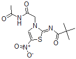 CAS#: 34431-70-4, N-[3-(2-Acetamido-2-Oxoethyl)-5-Nitro-1,3-Thiazol-2-Ylidene]-2,2-Dimethylpropanamide