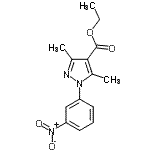 CAS 登录号：346440-86-6， 乙基3,5-二甲基-1-(3-硝基苯基)-1H-吡唑-4-羧酸酯