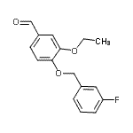 CAS 登录号：346459-54-9， 3-乙氧基-4-[(3-氟苄基)氧基]苯甲醛