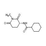 CAS 登录号：346585-95-3， N-[(3R)-1-甲基-2,6-二氧代-3-哌啶基]环己烷甲酰胺