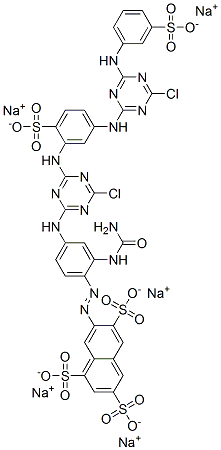 CAS#: 34759-29-0, 7-[2-[2-[(Aminocarbonyl)Amino]-4-[[4-Chloro-6-[[5-[[4-Chloro-6-[(3-Sulfophenyl)Amino]-1,3,5-Triazin-2-Yl]Amino]-2-Sulfophenyl]Amino]-1,3,5-Triazin-2-Yl]Amino]Phenyl]Diazenyl]-1,3,6-Naphthalenetrisulfonicacid Sodium Salt (1:5)