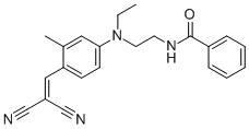 CAS#: 34759-42-7, N-[2-[1-[4-(2,2-Dicyanoethenyl)-3-Methylphenyl]Ethylamino]Ethyl]Benzamide