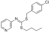 CAS#: 34763-20-7, 1-Butylsulfanyl-1-[(4-Chlorophenyl)Methylsulfanyl]-N-Pyridin-3-Ylmethanimine