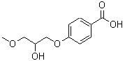 CAS 登录号：3478-54-4， 4-(2-羟基-3-甲氧基丙氧基)苯甲酸