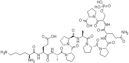 CAS#: 348089-28-1, L-Lysyl-L-alpha-Glutamyl-L-Alanyl-L-Prolyl-L-Prolyl-L-Alanyl-L-Prolyl-L-Prolyl-L-Glutaminyl-O-Phosphono-L-Seryl-L-Proline