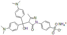 CAS#: 34815-94-6, Azanium 4-[4-[Bis(4-Dimethylaminophenyl)-Hydroxymethyl]-3-Methyl-5-Oxo-4H-Pyrazol-1-Yl]Benzenesulfonate