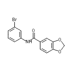 CAS 登录号：349114-14-3， N-(3-溴苯基)-1,3-苯并二氧戊环-5-甲酰胺
