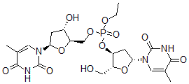 CAS#: 35002-96-1, Ethyl [(2R,3S,5R)-3-Hydroxy-5-(5-Methyl-2,4-Dioxopyrimidin-1-Yl)Oxolan-2-Yl]Methyl [(2R,3S,5R)-2-(Hydroxymethyl)-5-(5-Methyl-2,4-Dioxopyrimidin-1-Yl)Oxolan-3-Yl] Phosphate