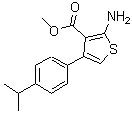 CAS 登录号：350990-20-4， 2-氨基-4-(4-异丙基苯基)-3-噻吩羧酸甲酯