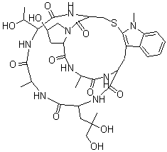 CAS 登录号：35167-13-6， 6-(2-巯基-1-甲基-L-色氨酸)-鬼笔环肽