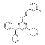 CAS#: 351986-85-1, 4-[(2E)-2-(3-Iodobenzylidene)Hydrazino]-6-(4-Morpholinyl)-N,N-Diphenyl-1,3,5-Triazin-2-Amine