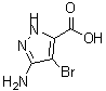 CAS 登录号：351990-74-4， 3-氨基-4-溴-1H-吡唑-5-羧酸