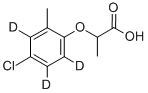 CAS 登录号：352431-15-3， 2-(4-氯-2-甲基苯氧基-2,3,5-D3)-丙酸