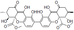 CAS#: 35287-72-0, Methyl (3R,4S,4aS)-7-[(5S,6R,10aS)-1,5,9-Trihydroxy-10alpha-Methoxycarbonyl-6-Methyl-8-Oxo-6,7-Dihydro-5H-Xanthen-2-Yl]-4,8,9-Trihydroxy-3-Methyl-1-Oxo-3,4-Dihydro-2H-Xanthene-4alpha-Carboxylate