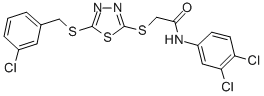 CAS#: 353254-79-2, 2-[5-(3-Chlorobenzylthio)-1,3,4-Thiadiazol-2-Ylthio]-N-(3,4-Dichlorophenyl)Acetamide