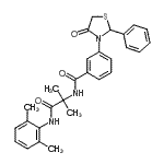 CAS#: 353507-09-2, N-{1-[(2,6-Dimethylphenyl)Amino]-2-Methyl-1-Oxo-2-Propanyl}-3-(4-Oxo-2-Phenyl-1,3-Thiazolidin-3-Yl)Benzamide