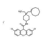 CAS#: 353791-85-2, 1-[(1E)-1-Cycloocten-1-Ylmethyl]-4-{[(2,7-Dichloro-9H-Xanthen-9-Yl)Carbonyl]Amino}-1-Ethylpiperidinium Iodide