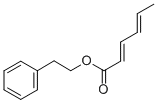 CAS 登录号：35416-42-3， 2-苯基乙基(2E,4E)-己-2,4-二烯酸酯