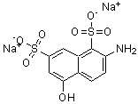CAS 登录号：35439-70-4， 2-氨基-5-羟基-1,7-萘二磺酸钠盐(1:2)