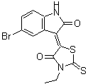 CAS#: 354560-89-7, (3Z)-5-Bromo-3-(3-Ethyl-4-Oxo-2-Thioxo-1,3-Thiazolidin-5-Ylidene)-1,3-Dihydro-2H-Indol-2-One