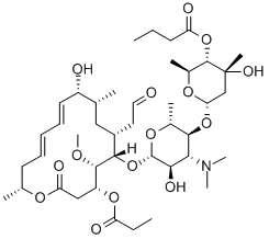 CAS#: 35457-81-9, [6-[4-Dimethylamino-5-Hydroxy-6-[[(11E,13E)-10-Hydroxy-5-Methoxy-9,16-Dimethyl-2-Oxo-7-(2-Oxoethyl)-4-Propanoyloxy-1-Oxacyclohexadeca-11,13-Dien-6-Yl]Oxy]-2-Methyloxan-3-Yl]Oxy-4-Hydroxy-2,4-Dimethyloxan-3-Yl] Butanoate