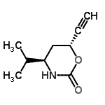 CAS 登录号：354988-41-3， (4R,6R)-6-乙炔基-4-异丙基-1,3-恶嗪烷-2-酮