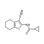 CAS#: 355000-40-7, N-(3-Cyano-4,5,6,7-Tetrahydro-1-Benzothiophen-2-Yl)Cyclopropanecarboxamide