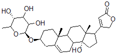 CAS#: 35536-76-6, 4-[(3S,10R,13R,14S)-14-Hydroxy-10,13-Dimethyl-3-[(2S,5R)-3,4,5-Trihydroxy-6-Methyloxan-2-Yl]Oxy-1,2,3,4,7,8,9,11,12,15,16,17-Dodecahydrocyclopenta[a]Phenanthren-17-Yl]-5H-Furan-2-One