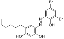 CAS#: 3565-32-0, (6Z)-6-[(3,5-Dibromo-2-Hydroxyphenyl)Hydrazinylidene]-4-Hexyl-3-Hydroxycyclohexa-2,4-Dien-1-One