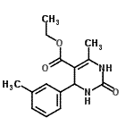 CAS#: 356773-71-2, Ethyl 6-Methyl-4-(3-Methylphenyl)-2-Oxo-1,2,3,4-Tetrahydro-5-Pyrimidinecarboxylate