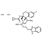 CAS#: 357400-13-6, (1S,2S)-2-(2-{[3-(1H-Benzimidazol-2-Yl)Propyl](Methyl)Amino}Ethyl)-6-Fluoro-1-Isopropyl-1,2,3,4-Tetrahydro-2-Naphthalenyl Cyclopropanecarboxylate Dihydrochloride