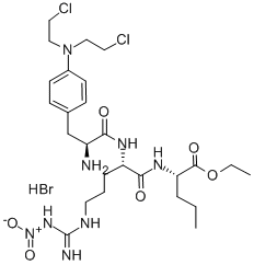 CAS#: 35849-53-7, N-[N2-[3-[Bis(2-Chloroethyl)Amino]-L-Phenylalanyl]-N5-[Imino(Nitroamino)Methyl]-L-Ornithyl]-L-Norvaline Ethyl Ester Monohydrobromide