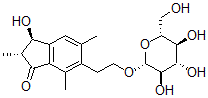 CAS#: 35910-17-9, (2R,3R)-3-Hydroxy-2,5,7-Trimethyl-6-[2-[(2R,3R,4S,5S,6R)-3,4,5-Trihydroxy-6-(Hydroxymethyl)Oxan-2-Yl]Oxyethyl]-2,3-Dihydroinden-1-One