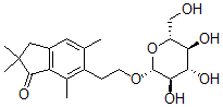 CAS 登录号：35943-37-4， 2,2,5,7-四甲基-6-[2-[(2R,3R,4S,5S,6R)-3,4,5-三羟基-6-(羟基甲基)四氢吡喃-2-基]氧乙基]-3H-茚-1-酮