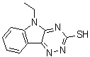 CAS 登录号：36047-55-9， 5-乙基-5H-[1,2,4]三嗪并[5,6-b]吲哚-3-硫醇