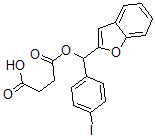 CAS#: 3611-60-7, 4-[1-Benzofuran-2-Yl-(4-Iodophenyl)Methoxy]-4-Oxobutanoic Acid