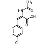 CAS 登录号：3617-00-3， (2E)-2-乙酰氨基-3-(4-氯苯基)丙烯酸