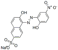 CAS 登录号：3624-64-4， (5Z)-5-[(2-羟基-5-硝基苯基)亚肼基]-6-氧代萘-2-磺酸钠