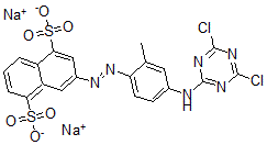 CAS#: 3627-05-2, Disodium 3-[4-[(4,6-Dichloro-1,3,5-Triazin-2-Yl)Amino]-2-Methylphenyl]Diazenylnaphthalene-1,5-Disulfonate