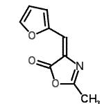 CAS 登录号：36283-06-4， (4E)-4-(2-呋喃基亚甲基)-2-甲基-1,3-恶唑-5(4H)-酮