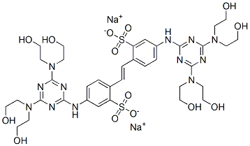 CAS#: 3654-78-2, Disodium 5-[[4,6-Bis(Bis(2-Hydroxyethyl)Amino)-1,3,5-Triazin-2-Yl]Amino]-2-[(E)-2-[4-[[4,6-Bis(Bis(2-Hydroxyethyl)Amino)-1,3,5-Triazin-2-Yl]Amino]-2-Sulfonatophenyl]Ethenyl]Benzenesulfonate