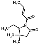 CAS 登录号：365456-23-1， 2-[(2E)-2-丁烯酰]-1-乙基-5,5-二甲基-3-吡唑烷酮