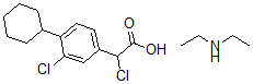 CAS 登录号：36616-54-3， alpha,m-二氯-p-环己基苯基乙酸二乙胺盐