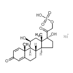 CAS#: 3664-95-7, (11beta)-11,17-Dihydroxy-21-(Sulfooxy)-Pregna-1,4-Diene-3,20-Dione Sodium Salt (1:1)